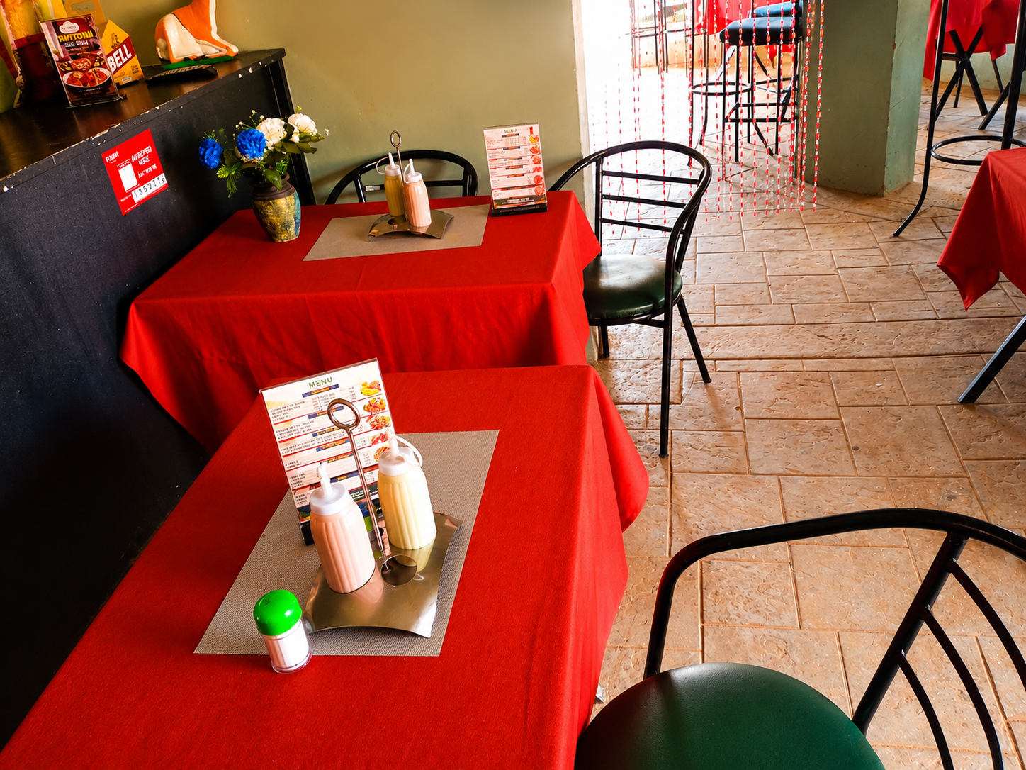 Trattoria drinks and service area